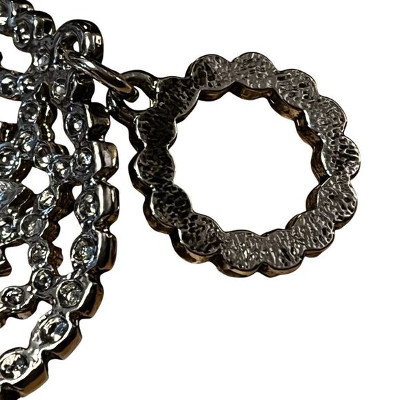 Lace Silver Tone Bracelet Toggle Closure Gift for Her Holiday Gift Gifting - Picture 10 of 10